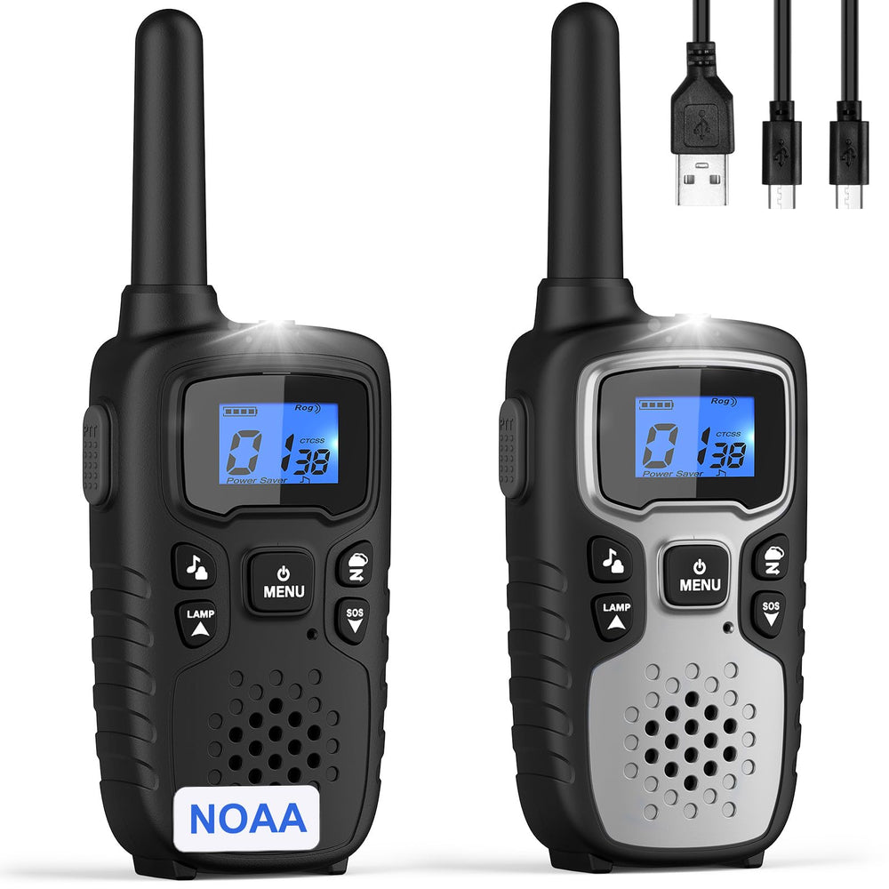 Wishouse M9 walkie talkies in hand enable clear family communication up to a mile.