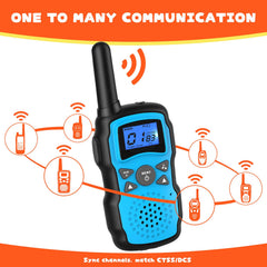 Wishouse walkie talkies include detachable straps for on-the-go play