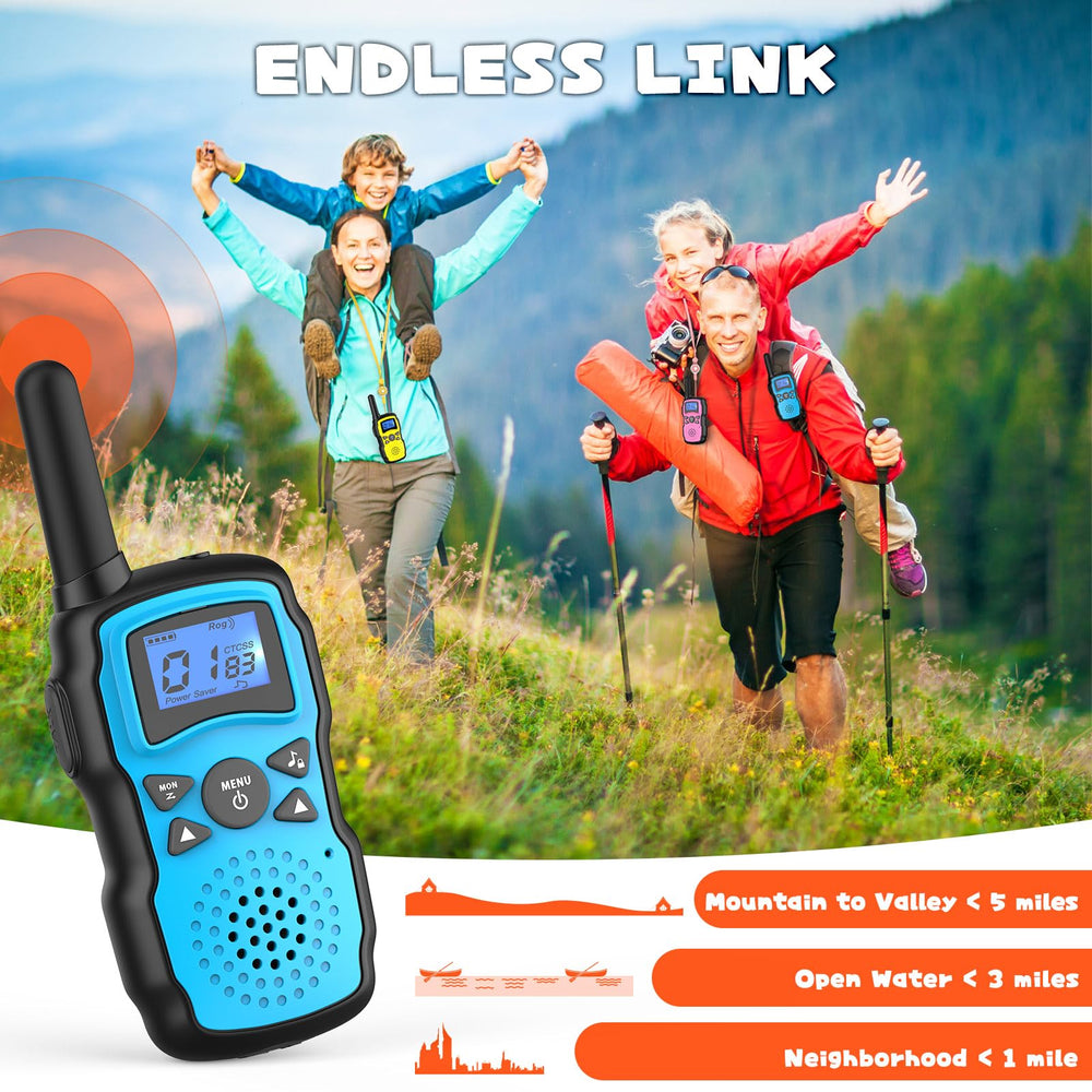 Wishouse walkie talkies come with detachable straps for on-the-go play.