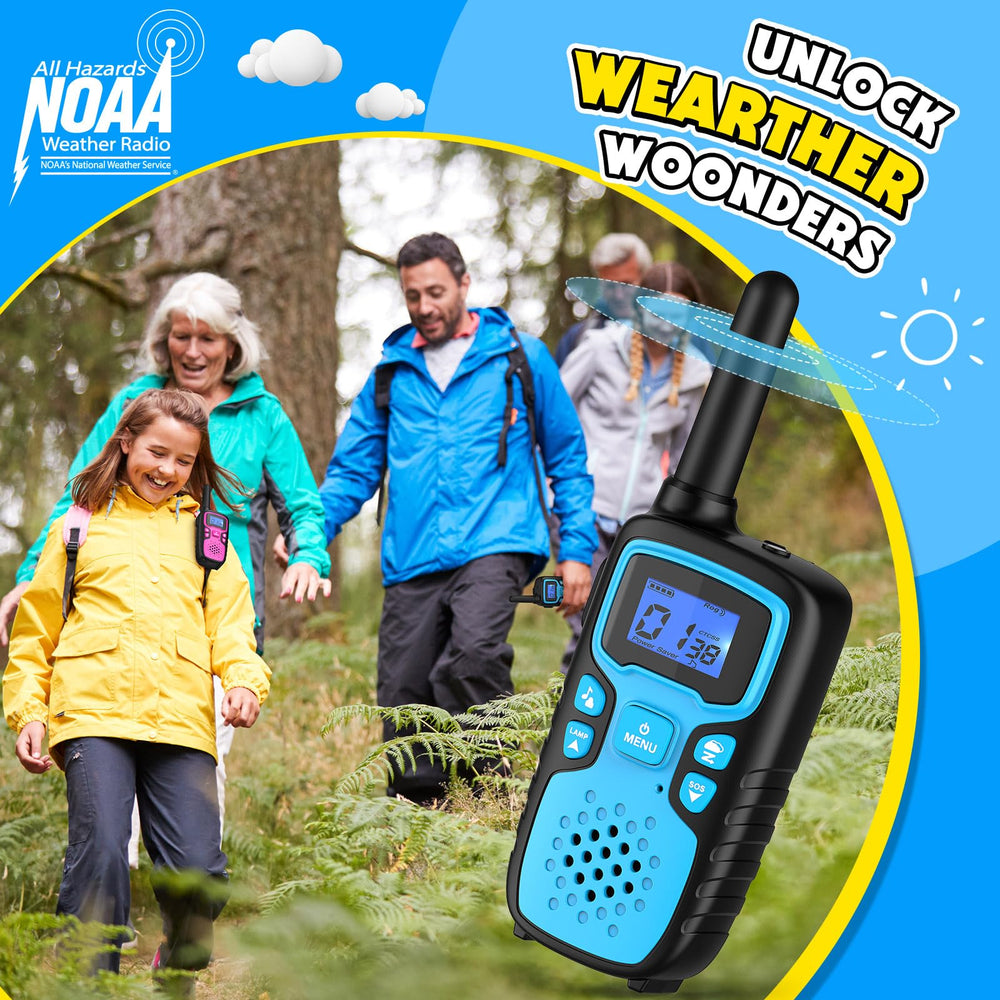 Wishouse Walkie Talkies with NOAA alerts keep families informed on weather.