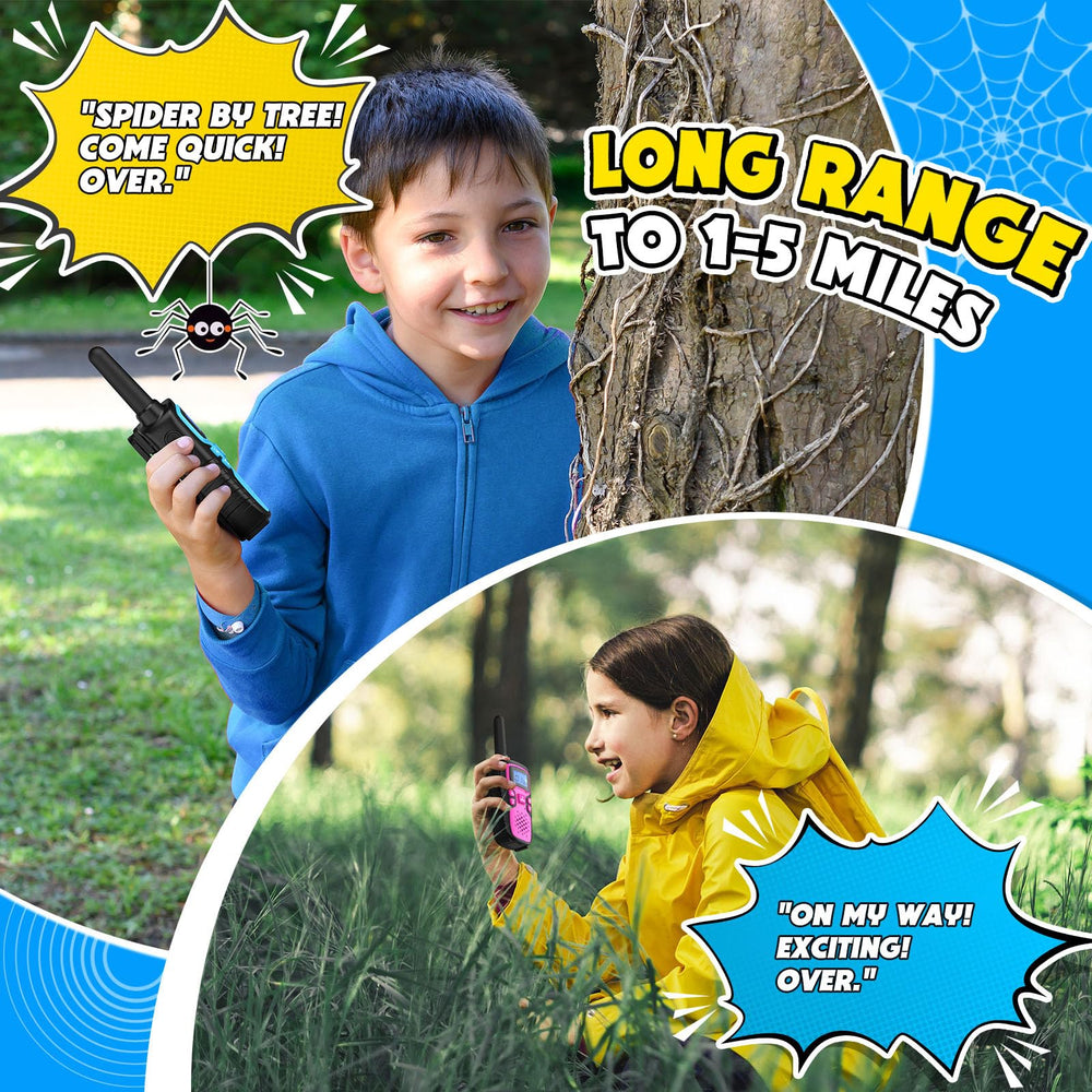 Wishouse Walkie Talkies rechargeable batteries included for all four units.