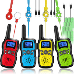 Wishouse kids walkie talkies with rechargeable charging kit for easy power on the go