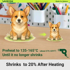 WISYOK shrinky art transforming into durable miniatures after baking.