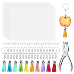 WISYOK Shrinky Film Kit contents displayed for DIY projects.