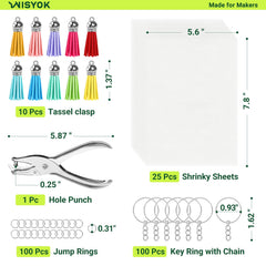 WISYOK shrinky paper coloring area prepared for vibrant art.