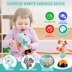 WITALENT rattle close-up highlights safe ABS material and rounded edges.