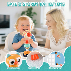WITALENT rattle front view features bright colors and engaging sounds.
