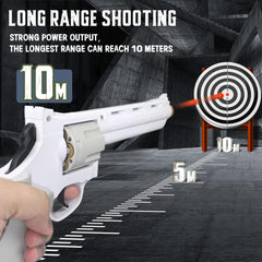 Witcrety revolver toy gun suited for outdoor battles and target practice.