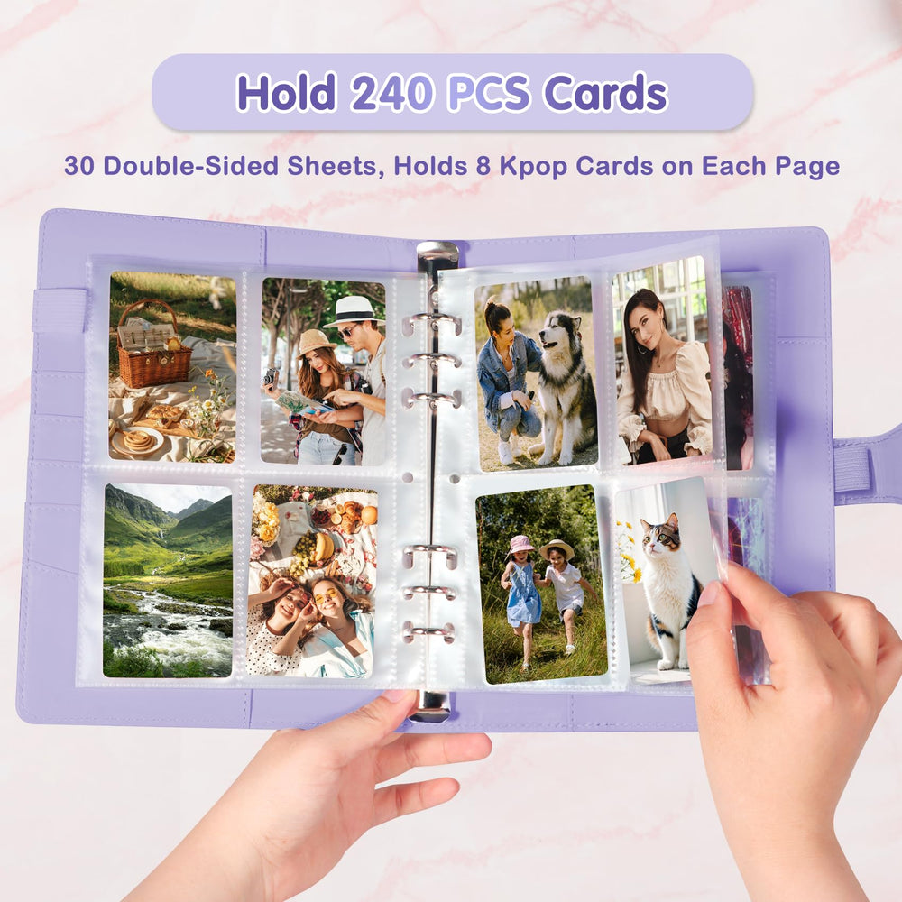 WITHYU six-ring binder close-up shows durable organization for cards.