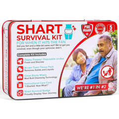 Witty Yeti shart survival kit pack close-up for ready, discreet prank gifting.