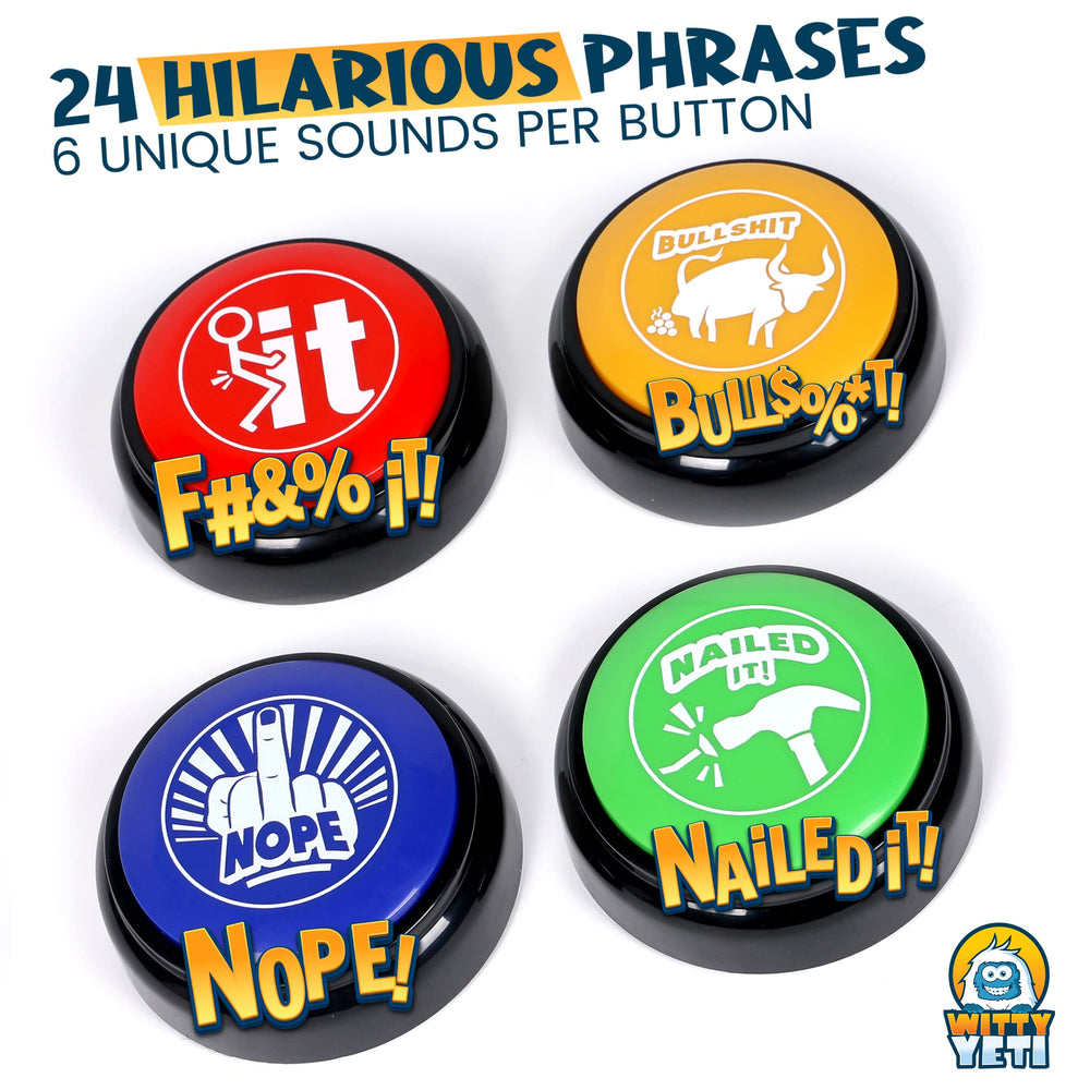 Witty Yeti Nailed It button close-up showing bold reply option