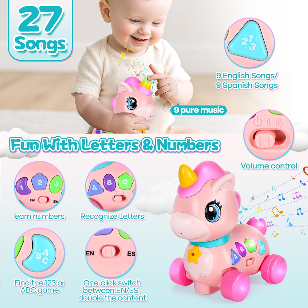 Montessori-inspired WixbFyn unicorn toy with durable ABS and rounded edges