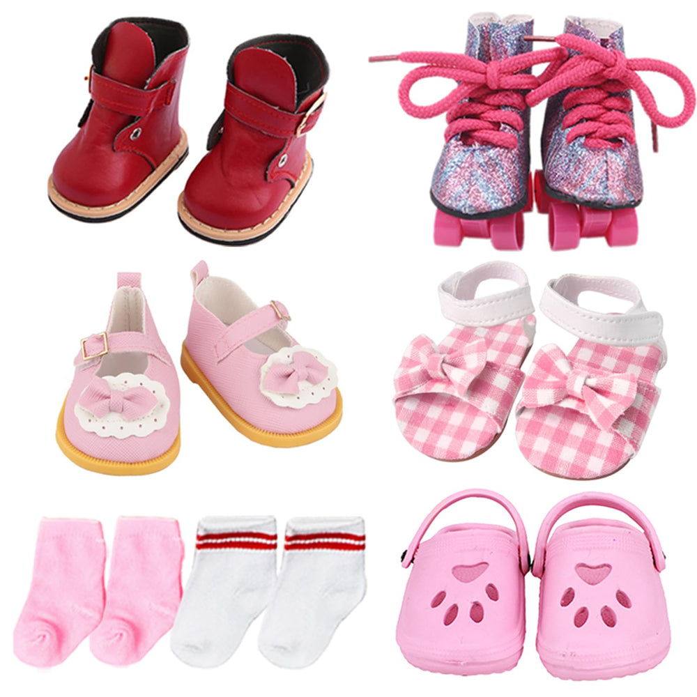 Wiydsha 18 inch doll boots with tiny zippers for authentic dress-up play