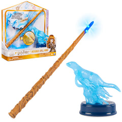 Wizarding World Hermione Granger wand glowing during practice for imaginative spell casting.