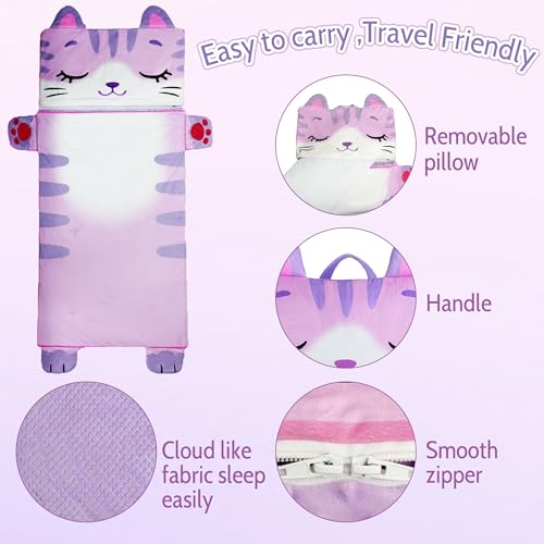 Wizland sleeping bag pillow core shown, supports comfortable rest and easy packing