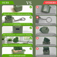 WJOVK frog croaking toy on-keychain enables quick stress relief anywhere.