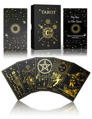 WJPC Gold Foil Tarot Cards front view with luxe matte finish