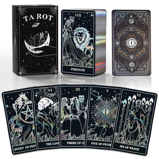 WJPC silver-edge tarot cards with premium feel for readings.
