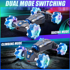 WJWMIRC gesture-sensor RC car activated by wrist movements for intuitive control.