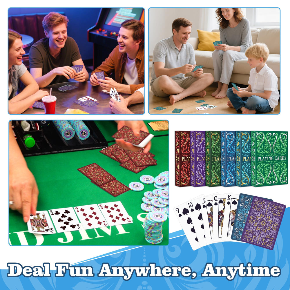 Wkchxd orange deck playing cards with sturdy stock and great grip