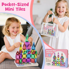 WMXDU compact magnetic tiles encouraging color and shape exploration.