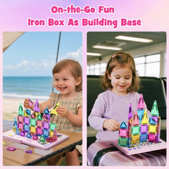 WMXDU Montessori-inspired magnetic tiles promote spatial thinking through hands-on play