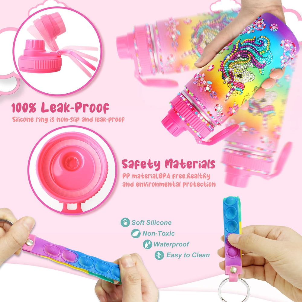 Wninbu bottle handle and colorful key chain for easy carrying