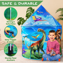 W&O Dino Paradise easy-setup design makes setup quick and storage simple.