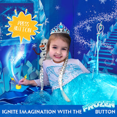 W&O Frozen Princess Tent sound button adds interactive winter sounds