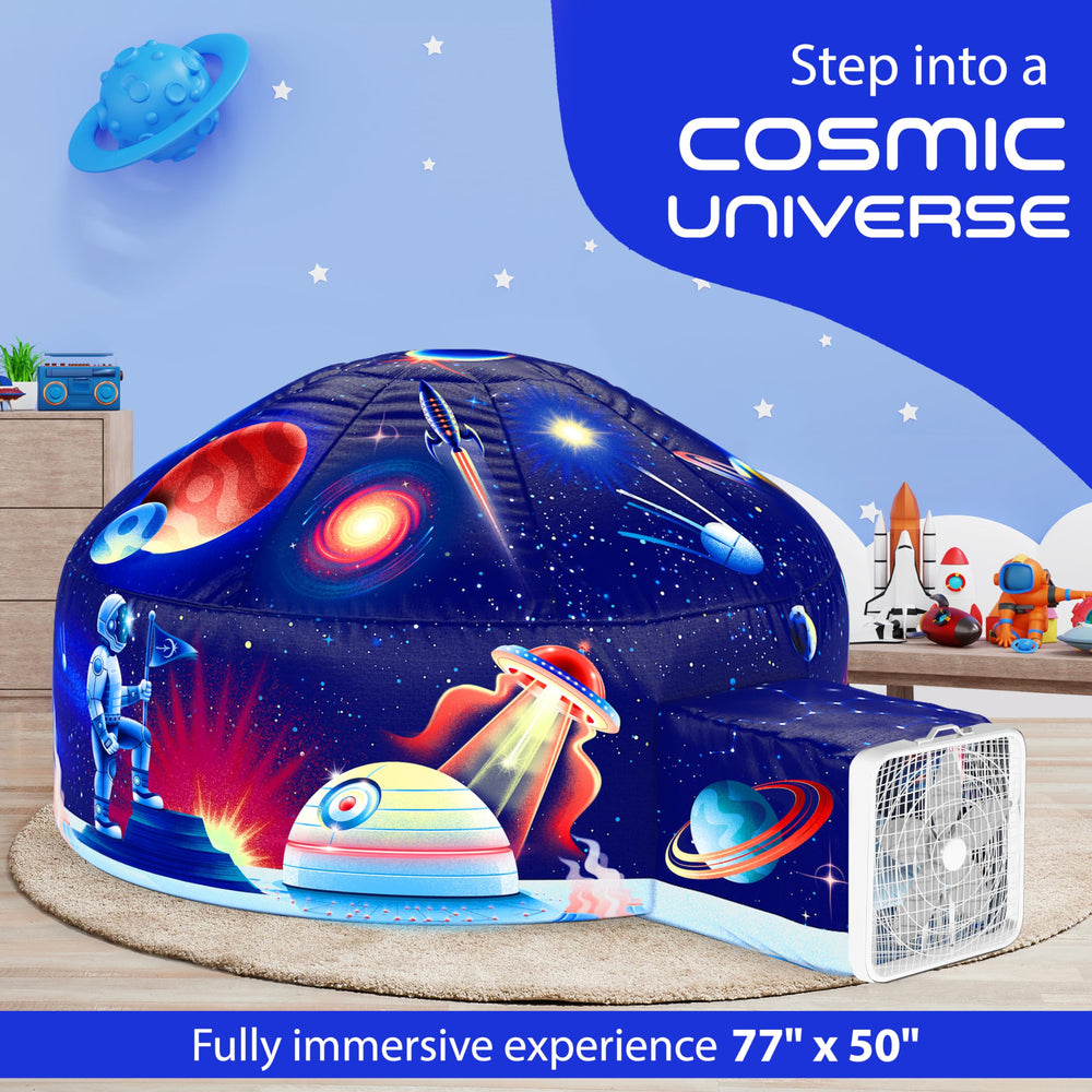 W&O Galactic Aerodome colorful graphics ignite space adventures indoors
