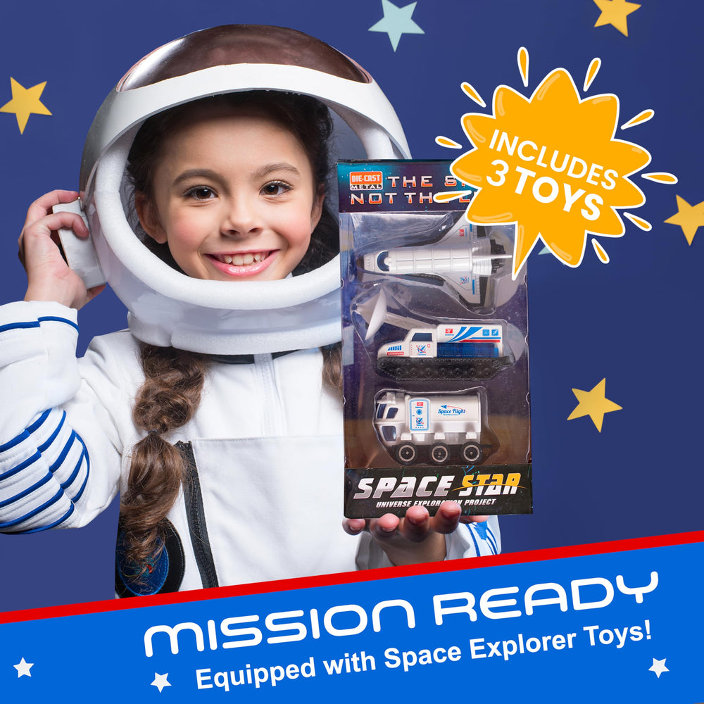 W&O Space Shuttle Explorer tent space toy rocket included for imaginative missions.