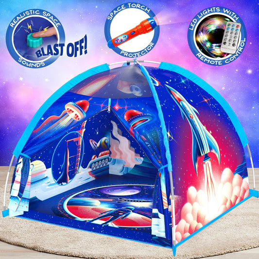 W&O Space Super Dome with blast-off button for space sounds during imaginative play.