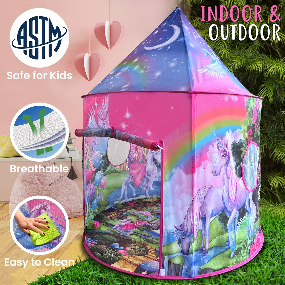 W&O Unicorn activity pack included for creative dress-up and games.