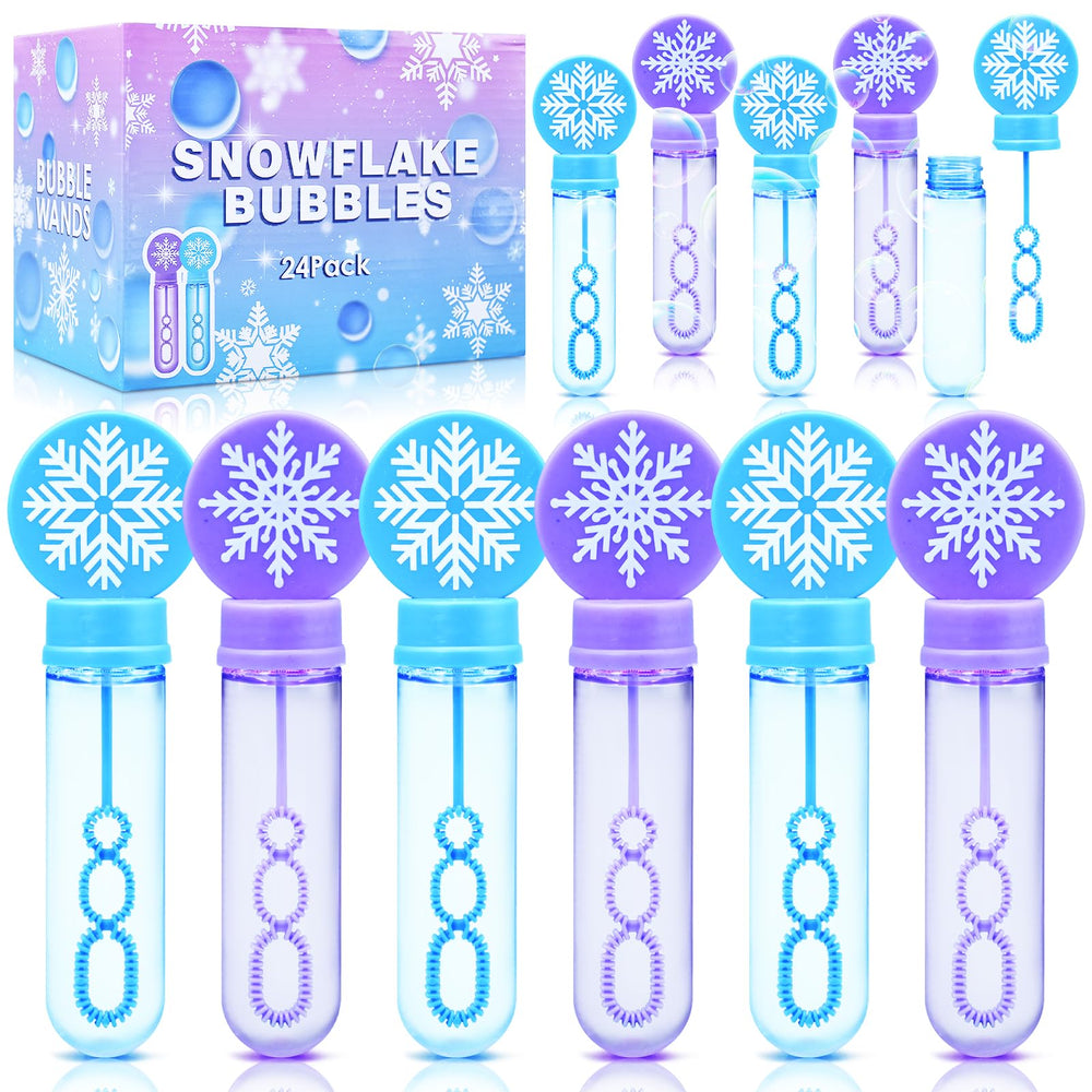Wobeny snowflake bubble wand collection for kids, festive playtime and easy handling.