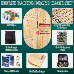 WodGod foldable horse race board, easy to store after family game nights.
