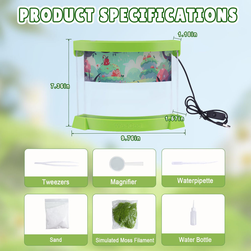 WodGod LED light strip highlights ant activity for clear, detailed study
