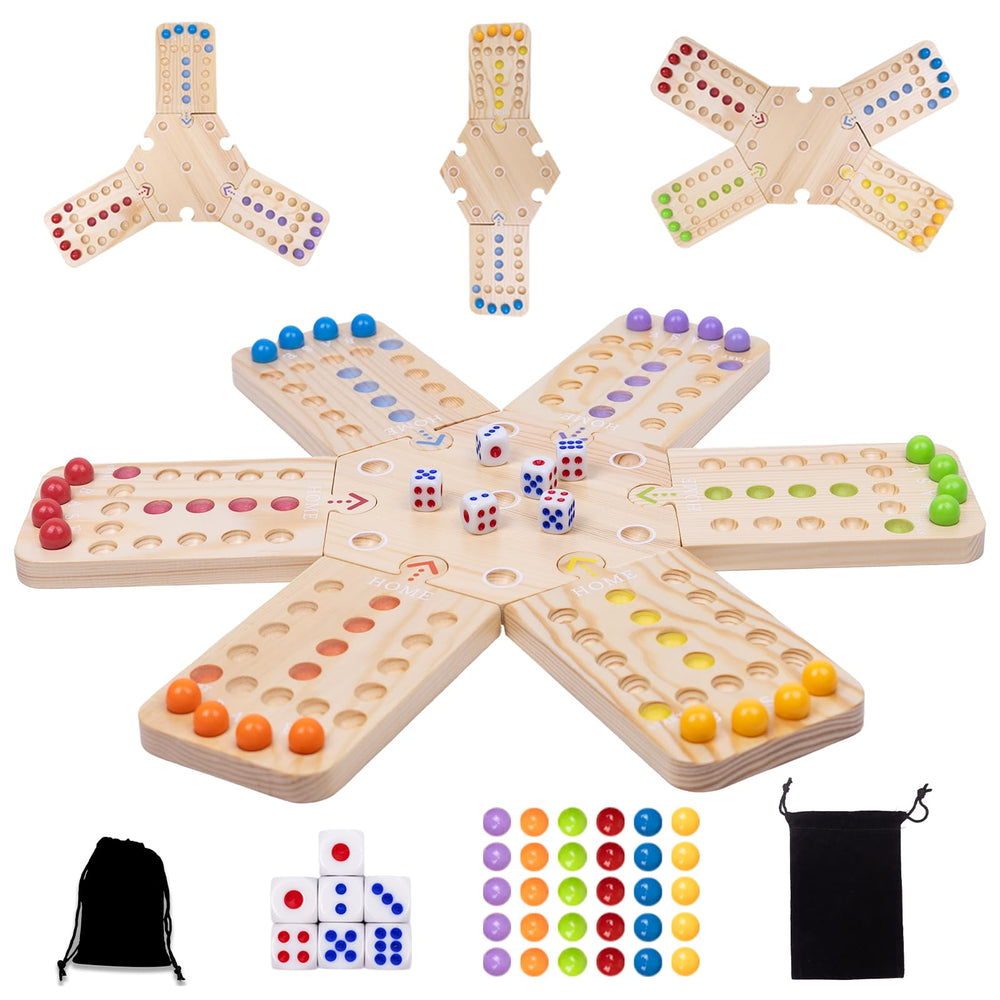 WodGod Original Marble Board Set on a wooden table for fast setup and family fun.