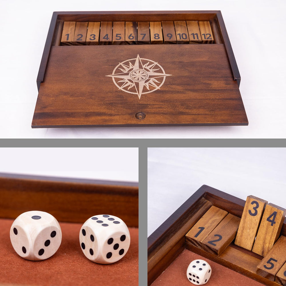 WodGod wooden number tiles in a close-the-box setup.