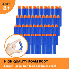 Wolftop Nerf Elite-compatible darts fit multiple blasters.