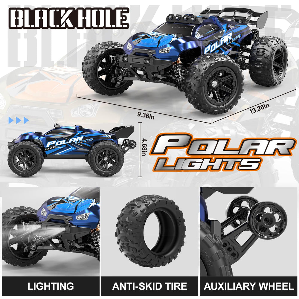 Womaqu RC car battery compartment reveals dual 1300mAh packs for extended play.