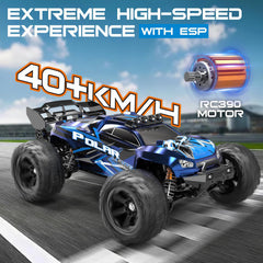 Womaqu RC car top view emphasizes compact scale and component layout.