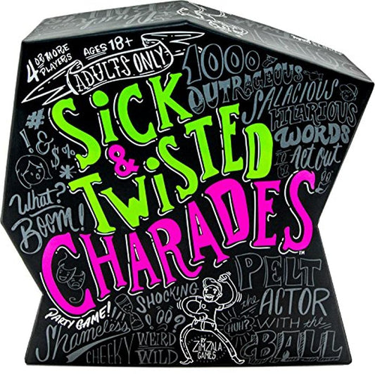 Wonder Forge Sick & Twisted Charades game box for bold adult parties and laughter