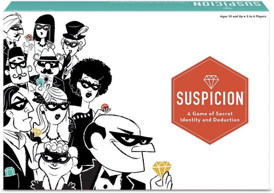 Wonder Forge Ravensburger Suspicion front cover image for family mystery game.