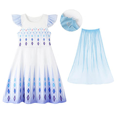 WonderBabe Snow Princess dress with removable cape offers versatile pretend play outfits.