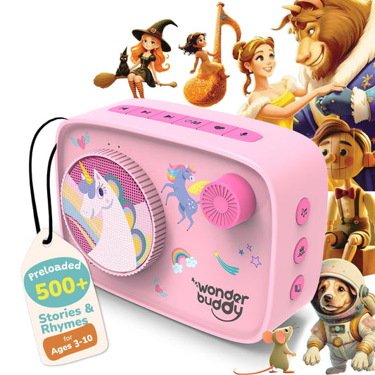 WonderBuddy Unicorn Story Box audio player ready for immersive storytelling