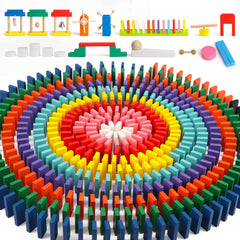 Wondertoys 1000-piece dominoes set, color-sorted for quick setup and organized play.