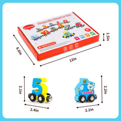 Wondertoys number train car 6 ready for linking with magnets