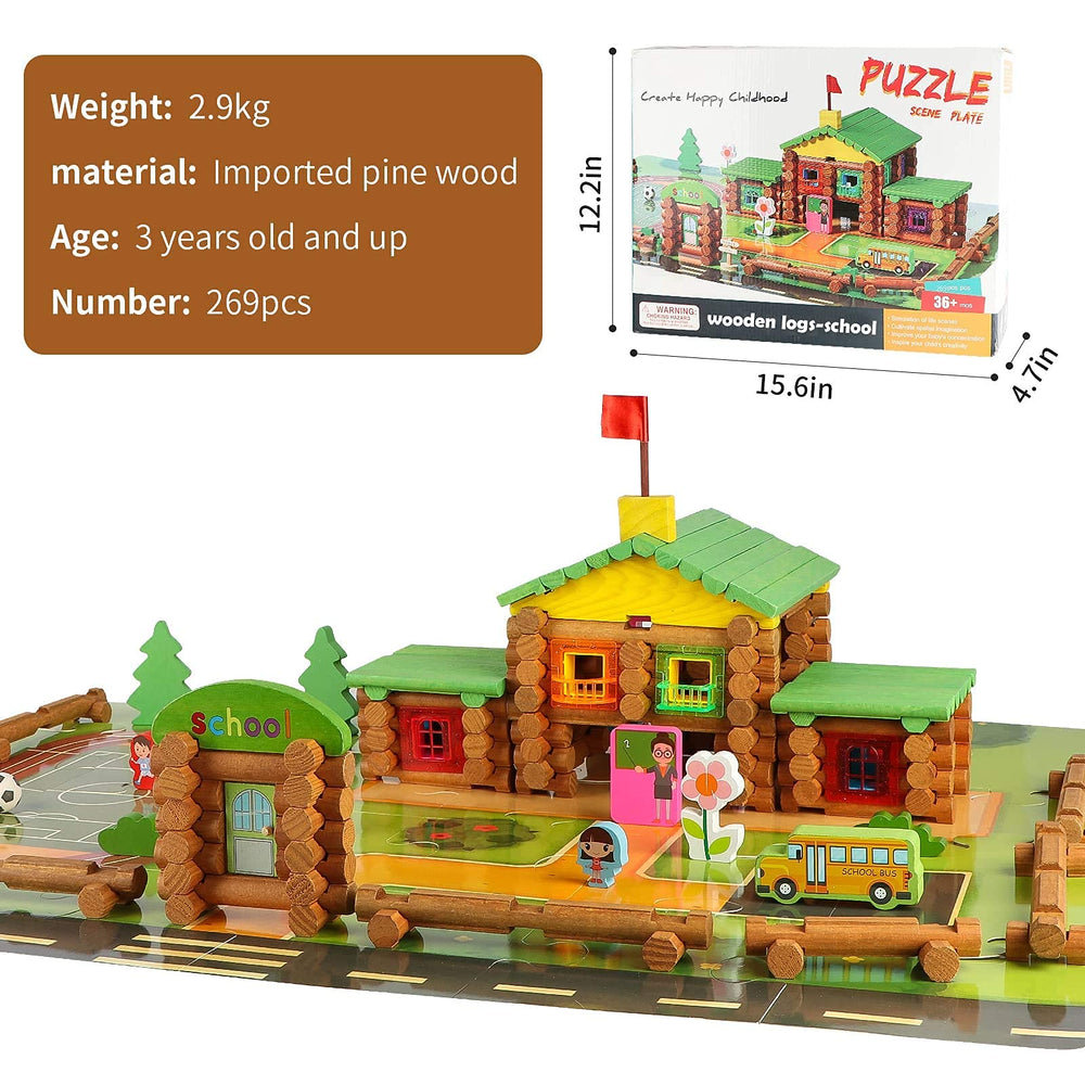 Wondertoys school building cabin assembly sparks spatial thinking and problem solving.