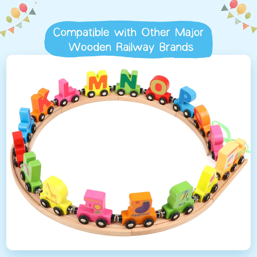 Wondertoys alphabet train with rounded edges for safe play
