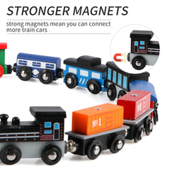 Wondertoys track sections: smooth rails for steady movement.